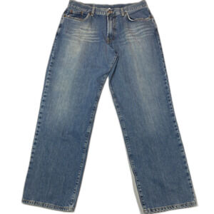 Vnt 90’s LUCKY BRAND RELAXED STRAIGHT Jeans Mens Size 34 (FITS 33x31) Blue USA
